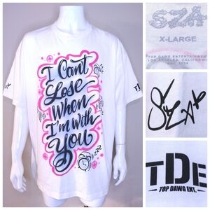 SZA T-Shirt XL SOS TOUR 2023 Airbrush Graphic Tee OFFICIAL MERCH TDE Ctrl SNOOZE